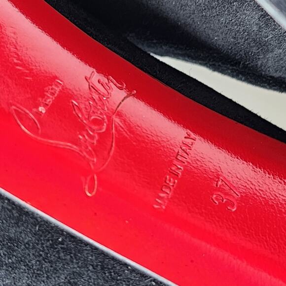 Christian Louboutin Gazolina Over the Knee Platform Suede Boots EU 37 US 7 - Picture 10 of 11